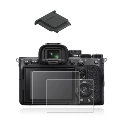 Camera Tempered Glass Screen Protector+ Hot Shoe Cover for Sony A7IV A7M4 A7CII - Image 1 of 4