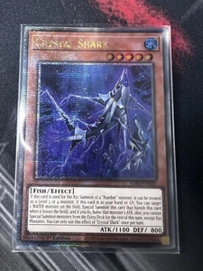 YUGIOH RA03-EN031 Crystal Shark Quarter Century Secret Rare 1st Edition NM - Picture 1 of 1