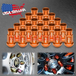 Orange 20pcs M12X1.25 Short Lug Nuts For Nissan Rouge Altima 370z 350z WN01 - Picture 1 of 8