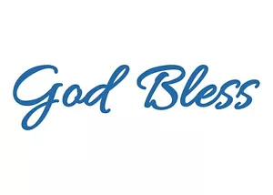 God Bless Sticker - 2 Pack - God Bless Decal - Select Color Size - Picture 1 of 5