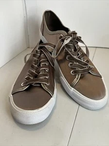Mossimo Womens Brown Pewter Jena Velvet Lace Sneakers Casual Tennis Shoes Sz 8 - Picture 1 of 12