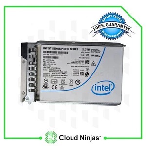 Intel DC P4510 2TB 2.5" DC P4510 NVMe PCIe 3.1 U.2 SSD SSDPE2KX020T8 W/ Tray - Picture 1 of 2