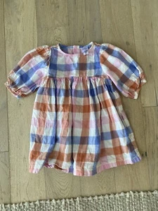 Hanna Andersson Plaid Flannel Dress Size 5 - Picture 1 of 3