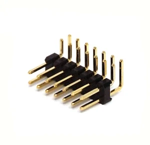 100pc Male Pin Header Right Angle 90° Dual Row 2x7P 2x7 14P * 2.54mm #110-14-38 - Picture 1 of 4