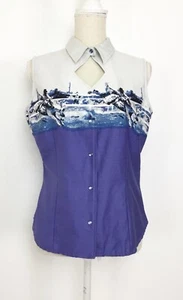 Roper Womens 100% Cotton Sleeveless Western Shirt - Picture 1 of 8