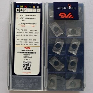 Insertos de carburo de hoja CNC APKT160408PDTR YG602 YG 10 piezas - Imagen 1 de 1
