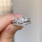 14kt White Gold Plated Lab Created Round Cut Diamond 2ct Eternity Ring