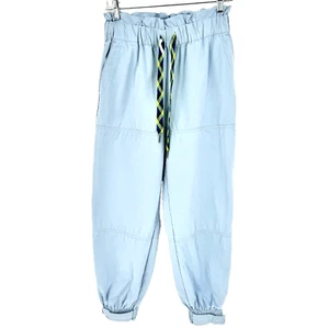 Urban Outfitters Evon Jogger Pants Powder Blue Pull On Paperbag Waist Size S-P - Picture 1 of 8