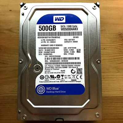 Western Digital 500GB Internal 7200 RPM 3.5 inch (WD5000AAKX-08U6AA0) Hard Drive - Image 1 of 4