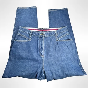 Jeans Christopher & Banks 14 Azul Denim Suelto Pierna Recta 100% Algodón De Colección - Imagen 1 de 21