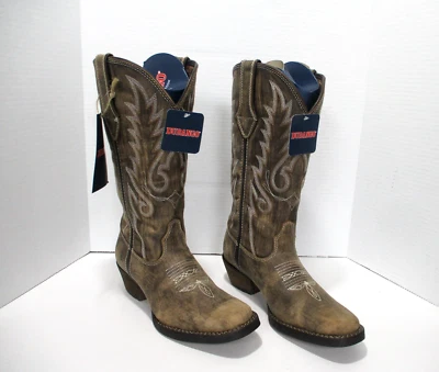 Женские кожаные сапоги вестерн Durango DREAM CATCHER 6 M искусственно состаренные коричневые и желтовато-коричневые 12 дюймов - Изображение 1 из 4