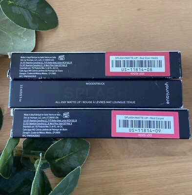 NOVO LOTE DE 3 🌸 Younique Moodstruck SPLASH Matte BATOM LÍQUIDO vermelho fúcsia - Imagem 1 de 2