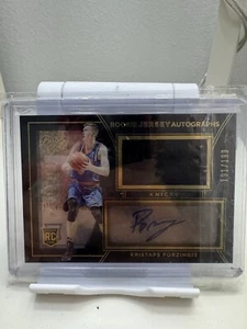 KRISTAPS PORZINGIS 2015-16 Panini Black Diamond #5 RC Jersey Patch Auto /199 - Picture 1 of 2