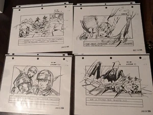 Starship Troopers - Production Used Storyboard LOT of 4 W/ COA SUPER RARE!!!! - Picture 1 of 6