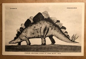Stegosaurus Postcard Unposted Como Bluff Wyoming Dinosaur 1934 Scarce - Picture 1 of 2