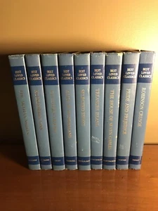 VTG 1963 Lot of 9 BEST LOVED CLASSICS Grossett ILLUSTRATED Robinson Crusoe ALICE - Picture 1 of 2