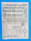 GAZZETTA DELLO SPORT 25 FEBBRAIO 1991 MANCINI-KLINSMANN-SAMPDORIA-INTER-LAZARONI