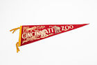 Vintage Cincinnati Zoo Ohio Souvenir Felt Pennant 26"