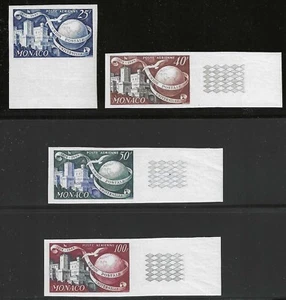 Monaco, 1949-1950, Scott #C30-C33 Imperf, Margin Copies, Mint, N.H., V.F.-X.F - Picture 1 of 1