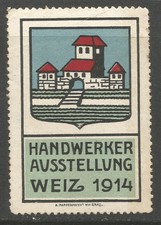Austria/Weiz 1914 Craft Exhibition poster stamp/label