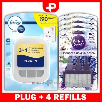 Febreze 3Volution Plug In & 4 Refills Perfect Scents Home Air Freshener Lavender - Image 1 of 4
