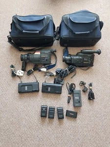 X2 Sony Handycam CCD-F375E & CCD-F55E Video 8 Camcorder Konvolut Ersatzteile Reparaturen - Bild 1 von 12