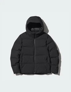 Uniqlo Mens Black Seamless Down Parka Hooded Jacket Size X-Small | Brand New ✅ - Picture 1 of 3
