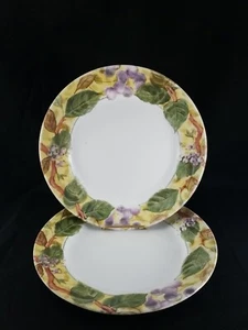 Corning Ware Corelle Tuscan Vine Salad Plates 8 1/2" Grape Vine Set Of 2 - Picture 1 of 7