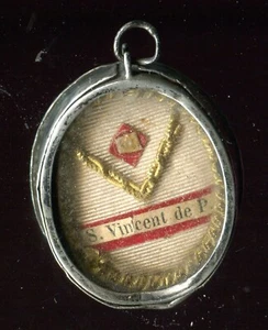 Reliquary Relic SILVER BOX St. Vincent de Paul - Picture 1 of 3