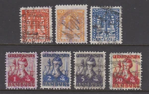 Germany, Hamburg, 1924 Gold Mark denominated Court Fee Revenues, 7 diff, sound - Picture 1 of 1