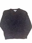 Vintage Allison Craig Wool Acrylic Black Speckled Cardigan Sweater