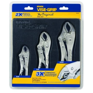 Vise Grips Irwin 3 Piece Locking Plier Set 5CR, 7CR, 10CR Storage Tray Free Post - Picture 1 of 1