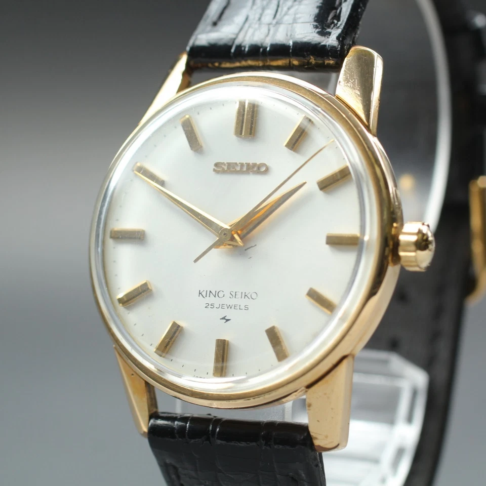 ▶1966 [EXC+5] Vintage King SEIKO 44-2000 44A KS Gold Men's Manual Watch JP U552 - Image 1 of 4