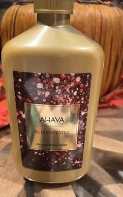 AHAVA Limited Edition Bottle Be Unexpected Mineral Body Lotion 17 oz 500 ml NEW - Image 1 of 3