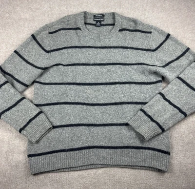 Suéter Grayson Dunn Para Hombres XL Gris Rayas Lana de Cordero Suave Cuello Redondo Exterior Preppy Foto 1 de 4