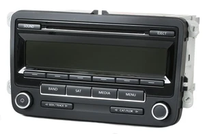 2013-2015 Volkswagen Jetta Passat AMFM Radio CD Player Code Included 1K0035164F - Picture 1 of 7