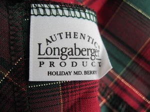 Forro de cesta de bayas mediano Longaberger Holiday - Noticias a cuadros - Imagen 1 de 3