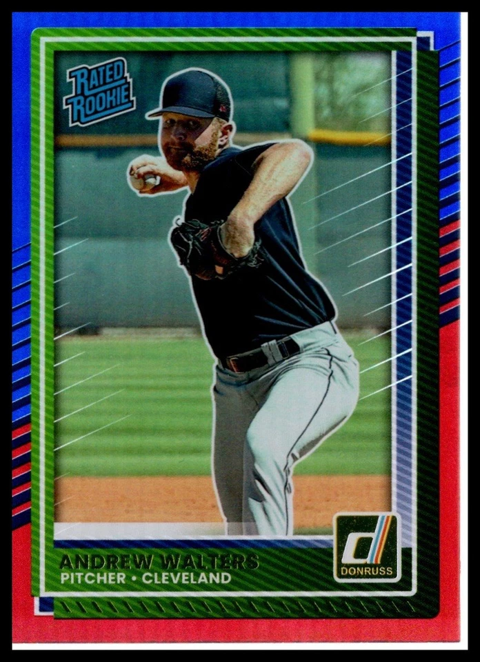 2025 Panini Donruss Andrew Walters #78 Red and Blue Cleveland Guardians (RC) - Image 1 of 2