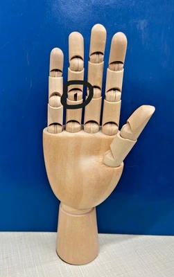 7 Zoll Holz Handmodell - Holz rechte Hand Kunst Schaufensterpuppe Figur mit beweglicher Flosse - Bild 1 von 4