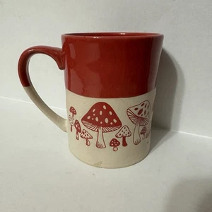 New Heartland Hive Large Ceramic Coffee Cup Mug Red Mushrooms - Picture 1 of 10