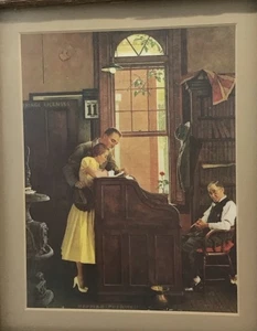 Artgram Bellas Artes De Colección, 8" X 10", Norman Rockwell, "Licencia de Matrimonio" 0389 - Imagen 1 de 1