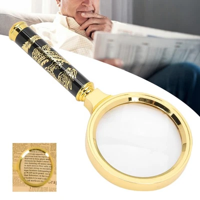 7X Magnifying Glass 70mm Vintage Handheld Magnifier For Reading Household Us CTX - Image 1 of 4
