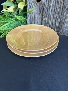 Peach Shimmering Vintage Plates. Set Of 3. 7” Diameter. Made In Japan. - Picture 1 of 9