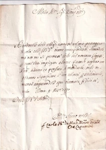 XX406-STATO PONT.LETTERA DA FRATE CARLO MARIA DA MACERATA MIN.GEN.DEI CAPUCCINI - Picture 1 of 2