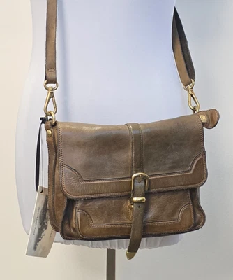 Borsa a tracolla Campomaggi Tracollina Verde Militare verde nuova con etichetta - Immagine 1 di 4