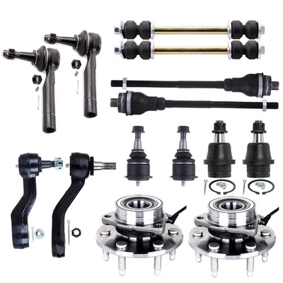 14Pcs For 2002-2006 Cadillac Escalade 4WD Front Tie Rod End Ball Joint Sway Bar - Image 1 of 4