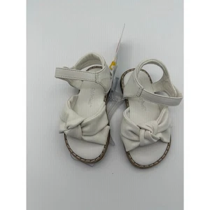 Sandalias blancas con correa al tobillo para niñas pequeñas, nuevas con etiquetas, gato y gato talla 5 - Imagen 1 de 3