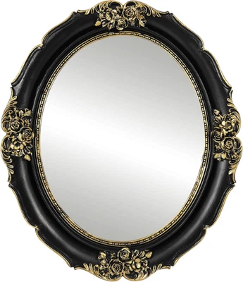 Decoración gótica, espejo montado en la pared, espejo ovalado estilo vintage, 10,5 por 12,5 pulgadas Foto 1 de 4