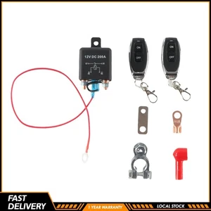 Wireless Dual Remote Car Battery Disconnect Relay Master Kill 12V Cut-off Switch - Picture 1 of 10