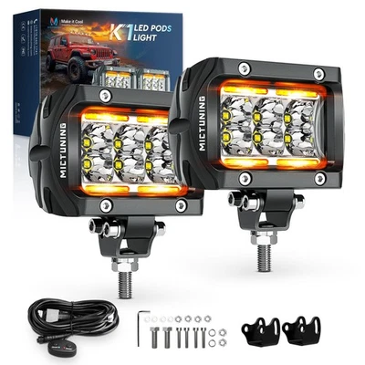 1Pair 36W Spot LED Lights Pods Off Road Driving Fog Lights IP68 w/ Wire Harness Foto 1 de 4